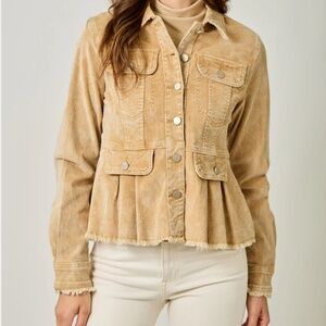 Peplum Jacket - Honey